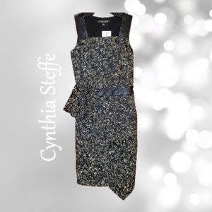 Cynthia Steffe Party Dress Black & Gold Size 0